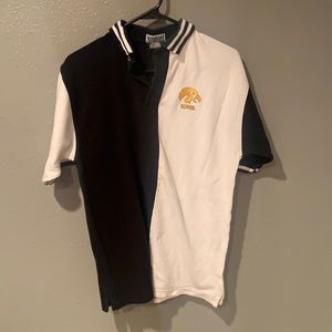 Black and White Hawkeye button down